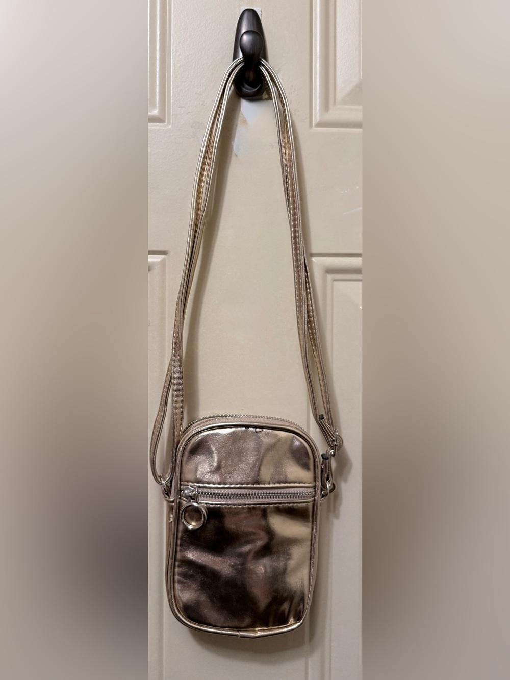 Gold Metallic Crossbody Bag